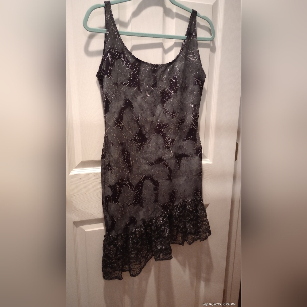 Black and gray dress